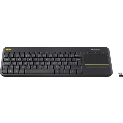 Afbeelding van Logitech K400 Plus Draadloos touchscreen tv toetsenbord, eenvoudige multimedia bediening en geïntegreerd touchpad, HTPC toetsenbord voor met pc, Windows, Android, Chrome OS, laptop, Italiaans