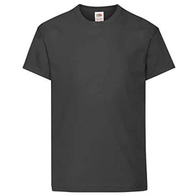 Afbeelding van Fruit of the Loom 5 stuks dikke T shirts voor heren, zwart.
