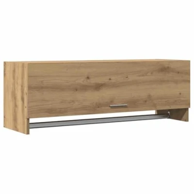 Afbeelding van vidaXL Kledingkast 100x32,5x35 cm bewerkt hout artisanaal eikenkleurig