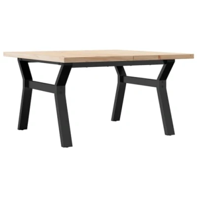 Afbeelding van vidaXL Salontafel Y frame 80x80x45,5 cm grenenhout en gietijzer