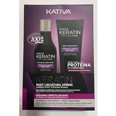 Afbeelding van Brazilian Hair Straightener Set Kativa Keratin (2 pcs) (250 ml + 200 ml)