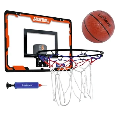 Afbeelding van Lexibook, Interactieve basketbalmand, puntenteller, geluidseffecten, basketbal en pomp inbegrepen, installatieset JG920