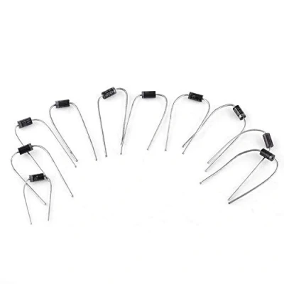 Afbeelding van 100 stuks diodes met 10 verschillende waarden, elektronische set (1N4001 1N4002 1N4003 1N4004 1N4005 1N4006 1N4007 1N5817 1N5818 1N5819) transparante doos