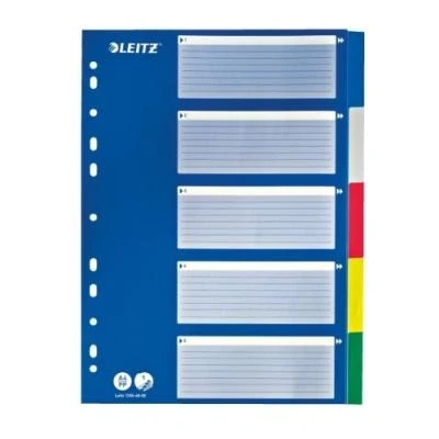 Image de Leitz intercalaire en plastique, blanc, a4, de 5 pices, 12556000