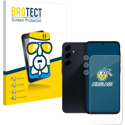 Afbeelding van BROTECT Screenprotector voor Samsung Galaxy A55 5G (Voor+Camera) Folie Beschermfolie Beschermglas transparant