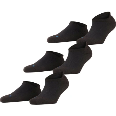 Afbeelding van Falke dames Cool Kick sneakersokken met logo in 3 pack de kleur Zwart, maat: 39/41