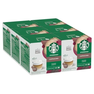 Image de STARBUCKS Cappuccino by Nescafé Dolce Gusto, Capsules de Café 6 x 12 (72 Capsules)