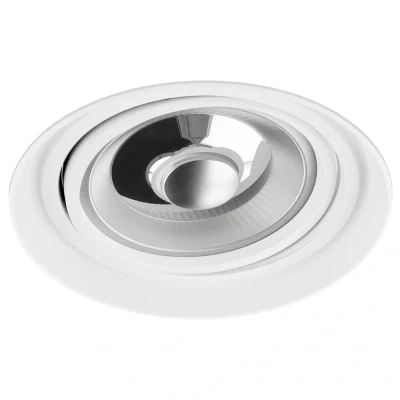 Afbeelding van Yphix Venezia Inbouwspot Wit Rond Kantelbaar Voor Ar111 Lampen 1 Lichtpunt Ø 153mm Trimless LEDdirect.nl