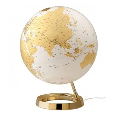 Image de Globe terrestre lumineux Light &amp; Colour Ø 30 cm Métal doré Atmosphère