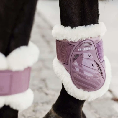 Afbeelding van Kentucky Horsewear Protection des jambes Old Rose Model: Vegan Sheepskin Young Horse Fetlock Boots Maat: M