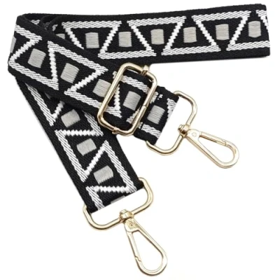Afbeelding van Kleurrijke schouderriem voor dames, handtas, brede schouderriem, zwart, wit, grijs, verstelbare met gouden karabijnhaak, duurzaam, schoudertas, doe het zelf, schouderaccessoires