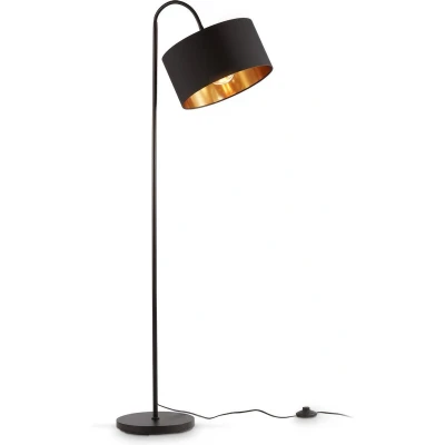 Afbeelding van B.K.Licht Vloerlamp zwart gouden h: 145cm excl. E27 lichtbron