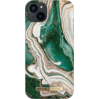 Afbeelding van Ideal Of Sweden Kunststof Back Cover Golden Jade Marble Apple iPhone 14 Plus
