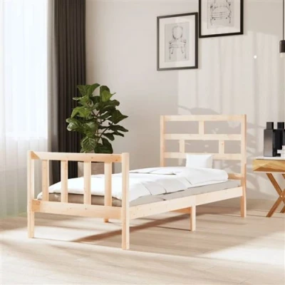Afbeelding van vidaXL Bedframe massief grenenhout 100x200 cm