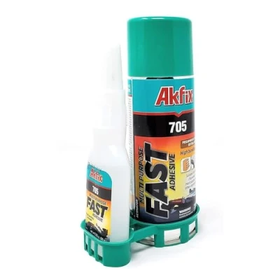 Afbeelding van secondelijm met sproeiactivator superlijm lijmversneller professionele universele lijm hoge hechting (100 g 400 ml spray)