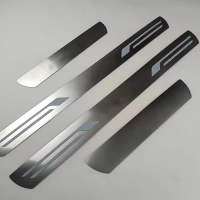 Afbeelding van AILZNN Hak deurdrempel voor Peugeot 208 307 308 408 508 2008 3008, roestvrij staal, outdoor, om krassen te voorkomen, bescherming decoratieve accessoires, 4 stuks