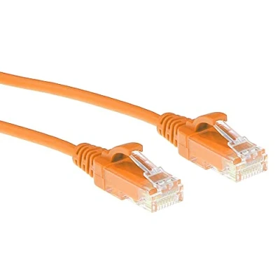 Afbeelding van ACT DC9152 LSZH U/UTP CAT6 Datacenter Slimline Patchkabel Snagless RJ45 connectoren Oranje 25 cm