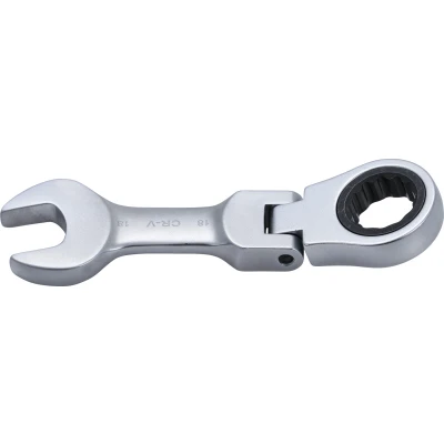 Afbeelding van BGS Ratel ringsteeksleutel kort knie 18 mm