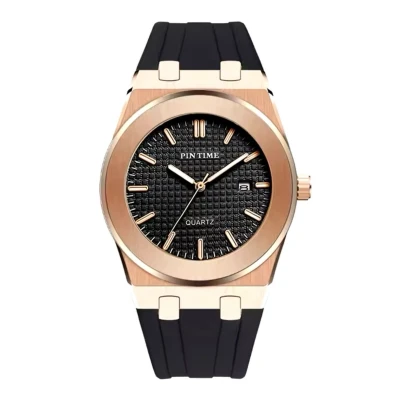 Afbeelding van Pintime watch HerenHorloge Rosé met Zwart