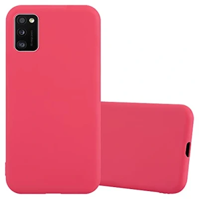 Afbeelding van Cadorabo Hoesje geschikt voor Samsung Galaxy A41 in CANDY ROOD Beschermhoes gemaakt van flexibel TPU silicone Case Cover