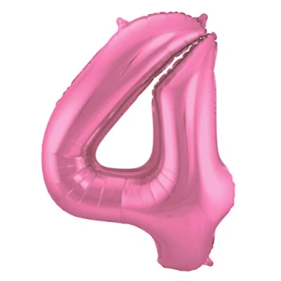 Image de Feuille de ballon 4 rose mate 86cm