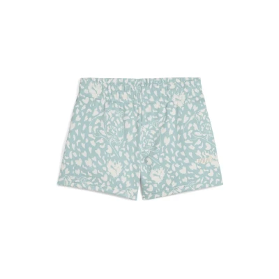 Afbeelding van Puma Flaming LOVE Hochgeschnittene Shorts voor kinderen, Maat: 164, Modern mint