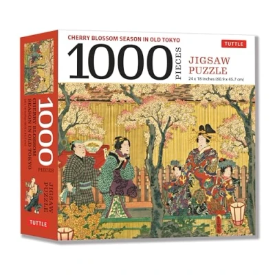 Afbeelding van Cherry Blossom Season in Old Tokyo 1000 Piece Jigsaw Puzzle