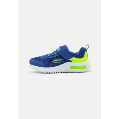 Afbeelding van Skechers GORE Strap Overlays Midsole TECH Piece Sneakers laag voor kinderen, Maat: 30, Blue/lime Textiel/ synthetisch