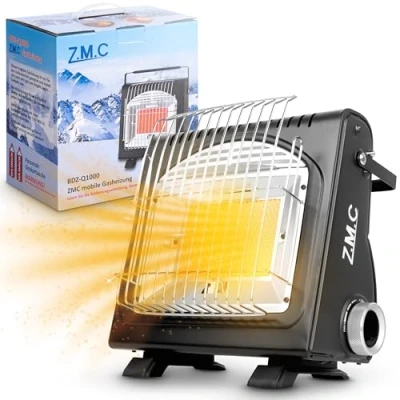 Afbeelding van Z.M.C Draagbare 2 in 1 verwarming en gasfornuis, veelzijdig campingkooktoestel 1,7 kW, voor binnen buiten, mobiele met piëzo ontsteking