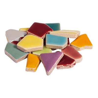 Afbeelding van Rayher Fun Ceramica 14863990 veelhoekige mozaïekmix van geëmailleerde klei, regenboogmix, 500 g