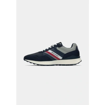 Afbeelding van Jack &amp; Jones Jfwboston Combo Sneakers laag, Heren, Maat: 40, Navy Imitatieleer/ textiel