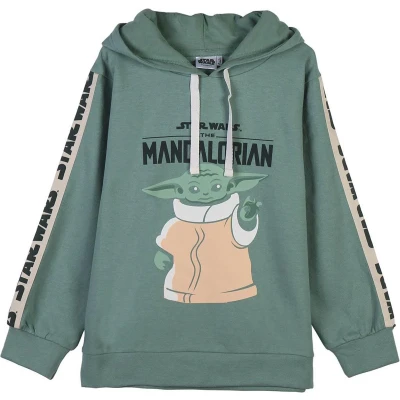 Afbeelding van Kinderhoodie The Mandalorian Groen Maat 7 Jaar