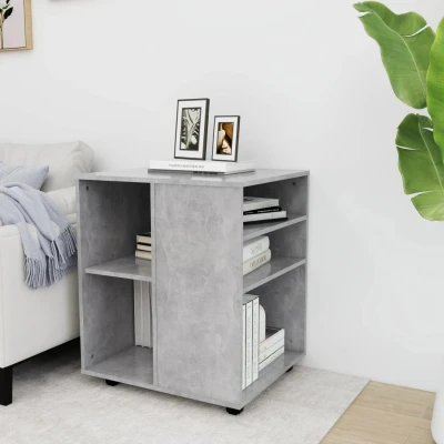 Afbeelding van Kast verrijdbaar 60x53x72 cm spaanplaat betongrijs