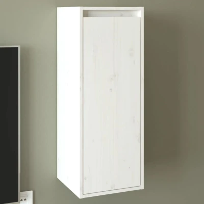 Afbeelding van Wandkast 30x30x80 cm massief grenenhout wit