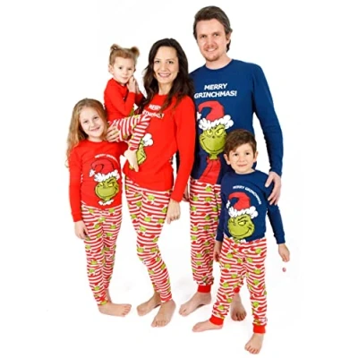 Afbeelding van Le Grinch Kerstfamilie, pyjama voor volwassenen en kinderen