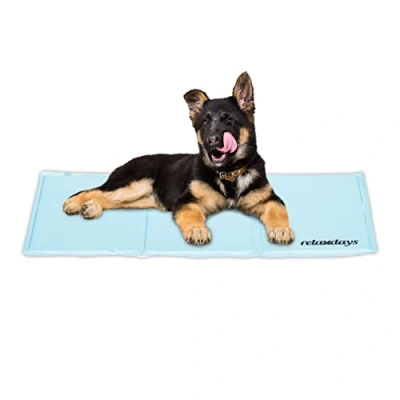 Afbeelding van Relaxdays koelmat hond verkoelende mat stevige hondenmat met gel koelkussen kat 50 x 90 cm