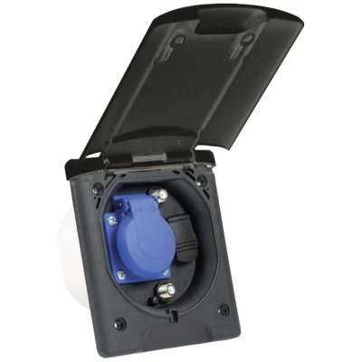 Afbeelding van AS Schwabe 62474 Stopcontact (inbouw) IP44 Zwart