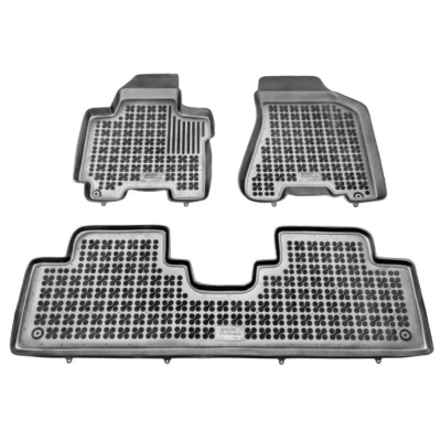 Afbeelding van REZAW PLAST 201006 Vloermatset Rubber voor en achter Zwart