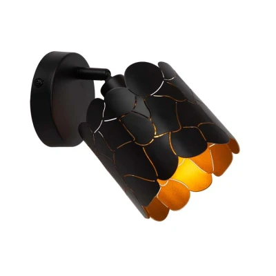 Afbeelding van Lucide ALMELO Wandspot / Wandlamp Ø 12 cm 1xE14 Zwart
