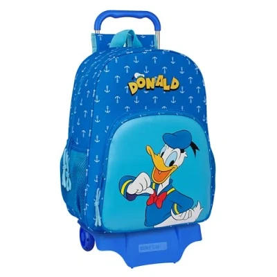 Afbeelding van Schoolrugzak met Wielen Donald Blauw 33 x 42 14 cm