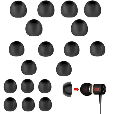 Afbeelding van 9 paar vervangende siliconen oordopjes voor bijna alle in ear oordopjes, maat: 3 maten (S/M/L)