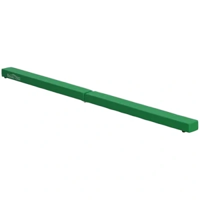 Afbeelding van HOMCOM Opvouwbare evenwichtsbalk van 210 cm voor kinderen en volwassenen, trainingsapparatuur thuis, fitness, training, groen