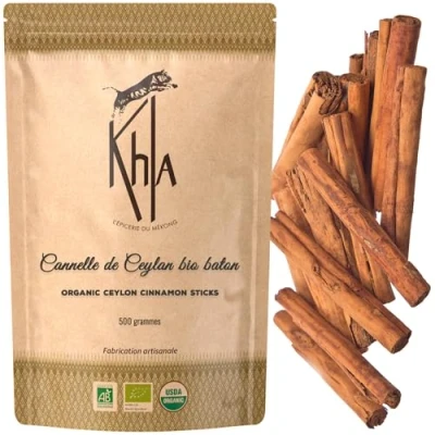 Afbeelding van Khla Biologische Ceylon kaneel in stokjes 500g zak uit Sri Lanka Ingrediënt koken &amp; bakken Aziatische specerijen Kerstmis stokjes,