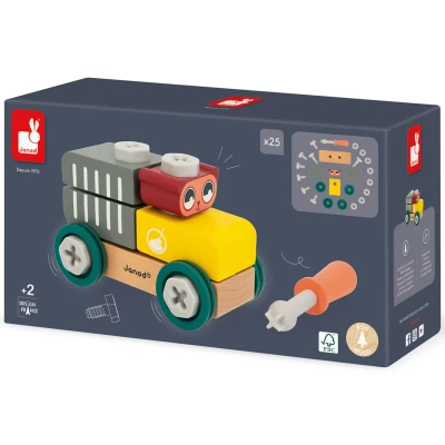 Afbeelding van Janod wagen met beer brico&#039;kids
