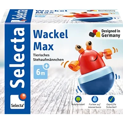 Afbeelding van Selecta 61066 Culbuto Max flikkerend houten speelgoed om vast te pakken
