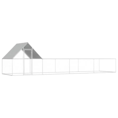 Afbeelding van vidaXL Kippenren 8x2x2 m gegalvaniseerd staal