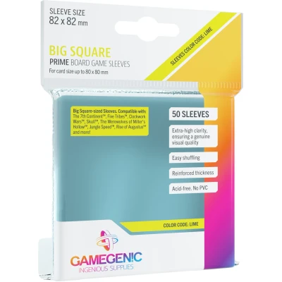 Afbeelding van GAMEGEN!C Prime Big Square Size Sleeves 82 x mm (50), lichte kleur (GGS10045ML)