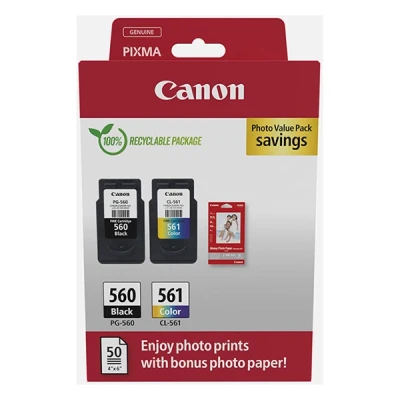 Image de Canon PG 560/CL 561 Cartouche + Papier Photo
