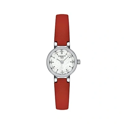 Afbeelding van Tissot T Lady Lovely T1400091611100 Horloge Leer Rood Ø 19 mm