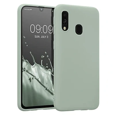 Afbeelding van kwmobile telefoonhoesje geschikt voor Samsung Galaxy A40 Hoesje smartphone Back cover in grijsgroen